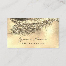 Makeup Guld Glitter Lash Marble-avtalskort Tidsbeställning Kort