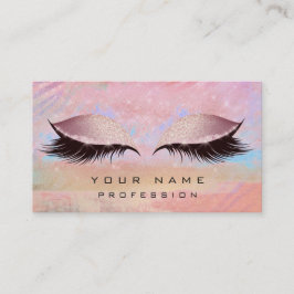 Makeup Guld Rosa Blue Öga Lash Glitter Visitkort