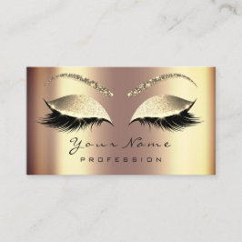 Makeup Guld Sepia Lash Marble Appointett Card Tidsbeställning Kort