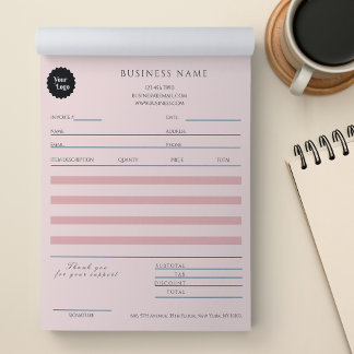 Makeup Hair Beauty Salon Ro Guld Invoice Sales Anteckningsblock