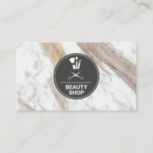 Makeup Hair Kit White Marble Visitkort