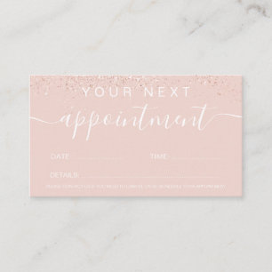 Makeup hair ro guld glitter pastel rosa tidsbeställning kort