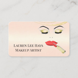 Makeup Hair Salon Beautician Rosa Affärskorts Visitkort