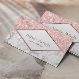 Makeup & Hair Salon Ro Guld Glitter Drivrutinsmark Visitkort