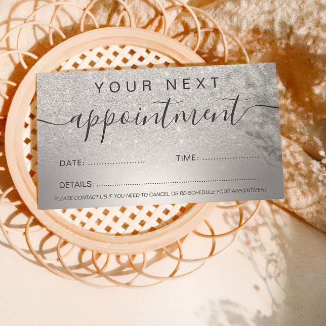 Makeup hair silver glitter ombre metallfolie tidsbeställning kort (Skapare uppladdad)