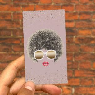 Makeup & Hair Stylist Modern Guld Confetti Beauty Visitkort