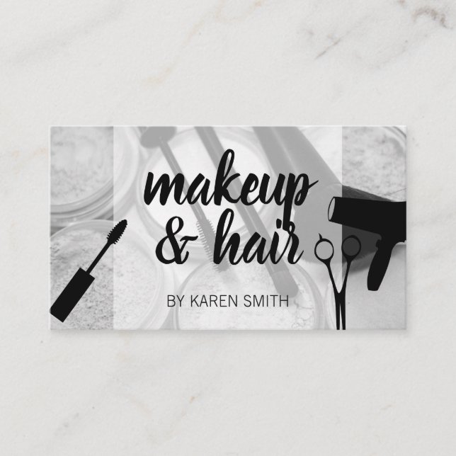 Makeup & Hair Tidsbeställning Kort (Framsida)