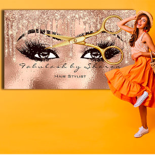 Makeup Hairs Lash Glitter Drip Scissor Ro Visitkort