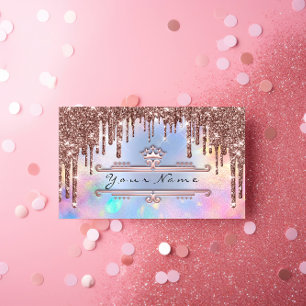 Makeup-händelseklanern Ro Krona Holograph Blue Visitkort