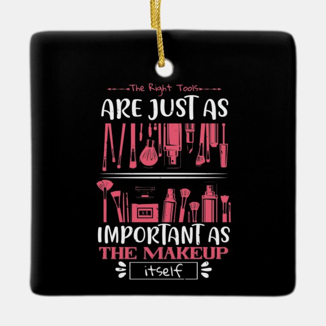 Makeup - Högerna Verktyg för makeup Julgransprydnad Keramik (Framsida)