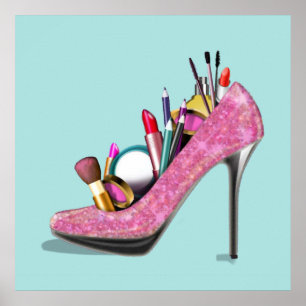Makeup-Högklackar Stillettos Poster