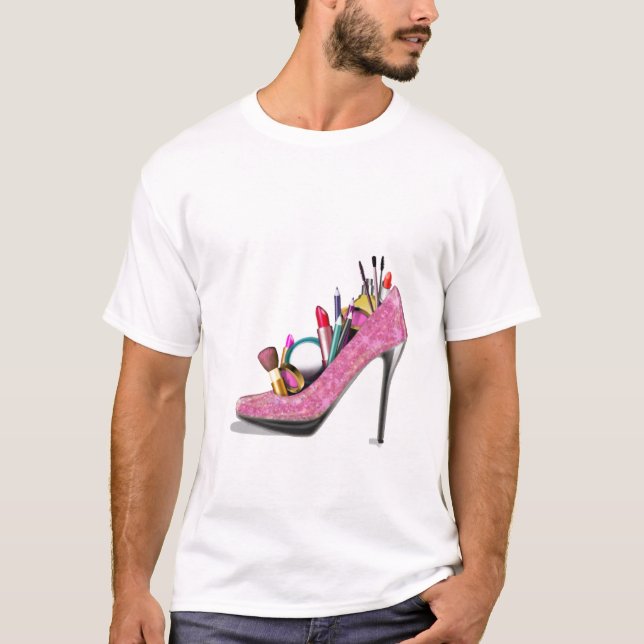 Makeup-Högklackar Stillettos T Shirt (Framsida)