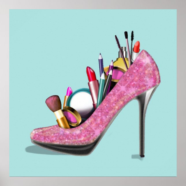 Makeup Högklackars Stillettos Poster (Framsidan)