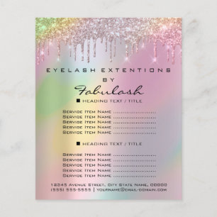 Makeup Holograph Salon Ro Glitter Flyer Drives