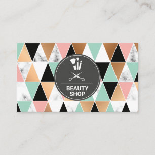 Makeup Kit Triangel Mönster Marble Färg Way Visitkort