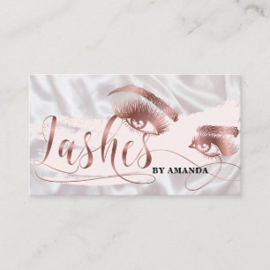 Makeup-konstnären Lash Eyebrow Ögon Lash Ro Guld Visitkort