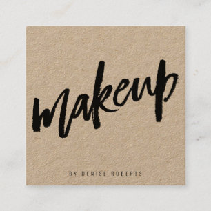 Makeup-konstnärer, höggradig typografi fyrkantigt visitkort