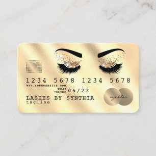 Makeup Kredit Card lash drottning Visitkort