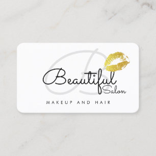 makeup läppar kontaktkort/skönhetssalon monogram