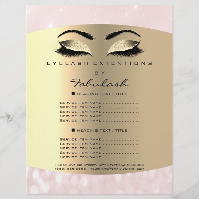 Makeup Lash Beauty Diamond Rosa Flyer Pris lista (Framsidan)