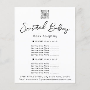 Makeup Lash Beauty Hair Salon QR LOGOTYP White Flygblad