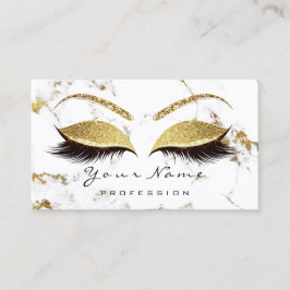 Makeup Lash Glitter Guld Marble-avtalskort Tidsbeställning Kort