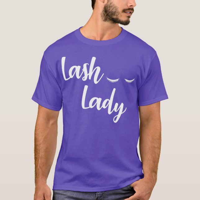 Makeup Lash Lady  Womens Eyelash Artist Cute T Shirt (Framsida)