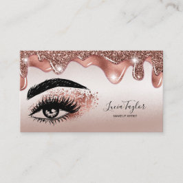 Makeup Lash Ro Guld Glitter Drives Visitkort
