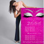 Makeup Lash Salon Glitter Flyer Shock rosa<br><div class="desc">FlamorenceK lyxskönhetsalonger</div>