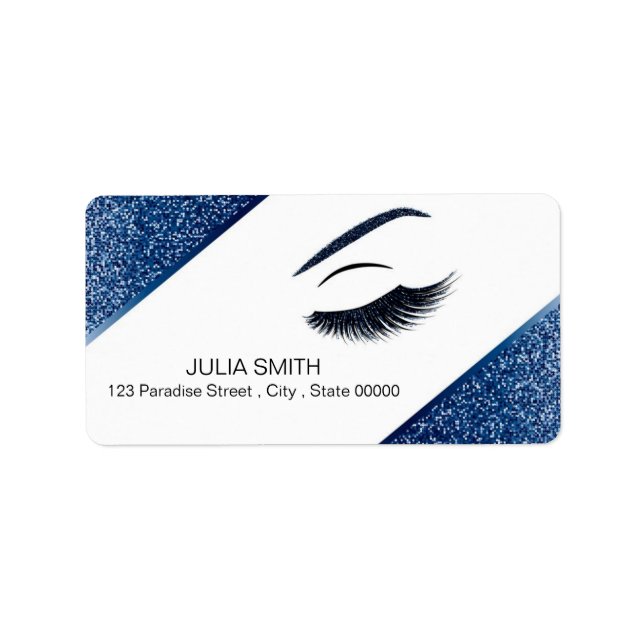 Makeup med glitter, effekt adressetikett (Framsidan)