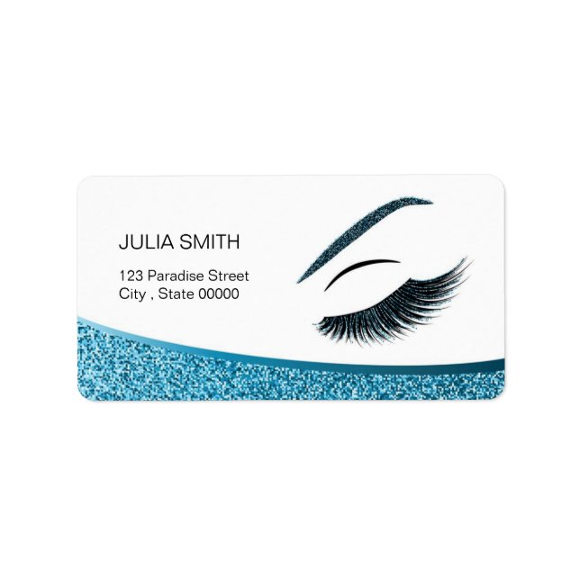 Makeup med glitter, effekt adressetikett (Framsidan)