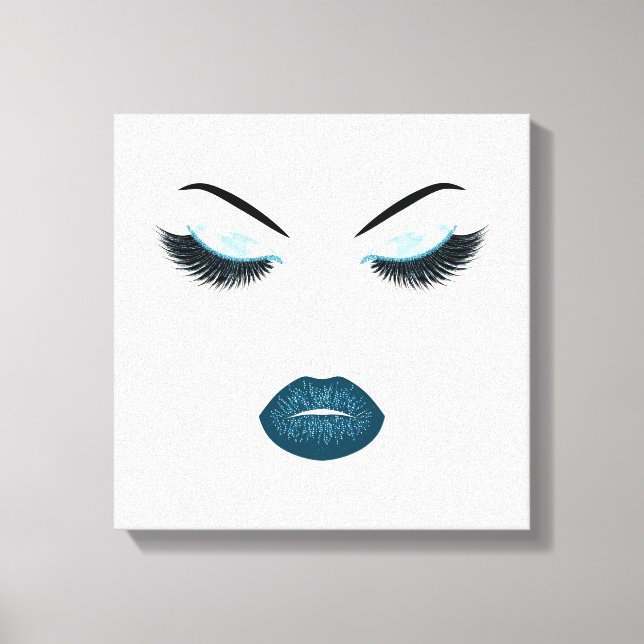 Makeup med glitter, effekt canvastryck (Framsida)