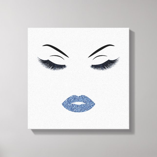 Makeup med glitter, effekt canvastryck (Framsida)