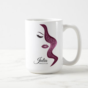 Makeup med glitter, effekt kaffemugg