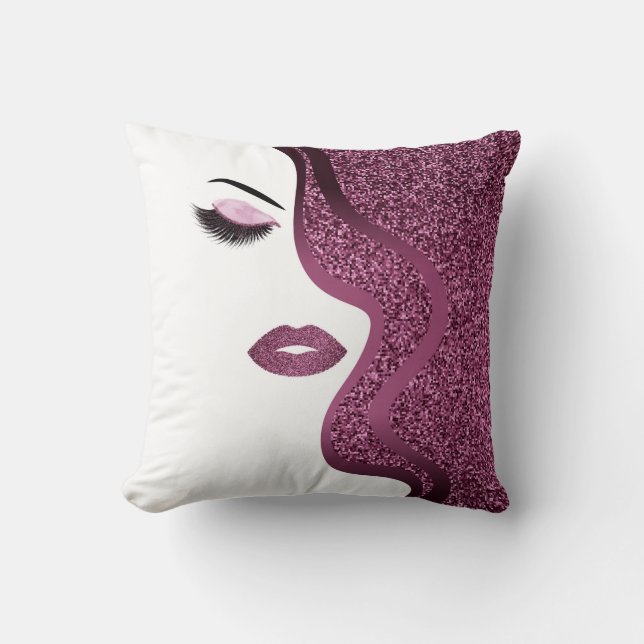 Makeup med glitter, effekt kudde (Framsida)