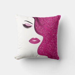 Makeup med glitter, effekt kudde