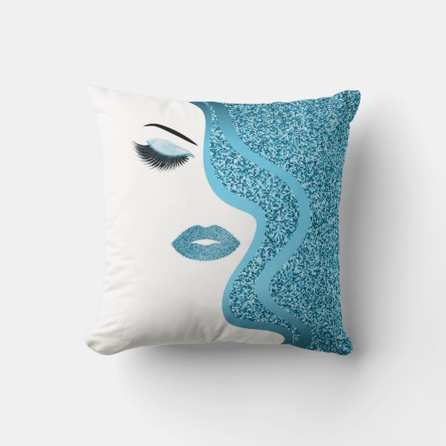 Makeup med glitter, effekt kudde (Framsida)