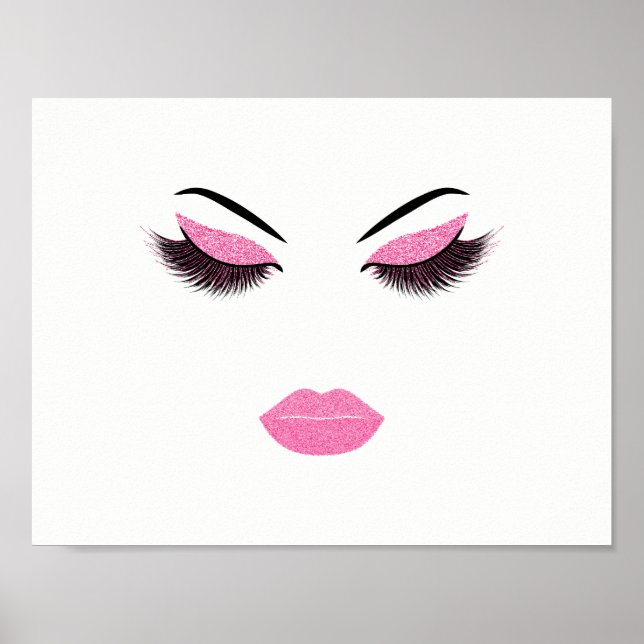 Makeup med glitter, effekt poster (Framsidan)