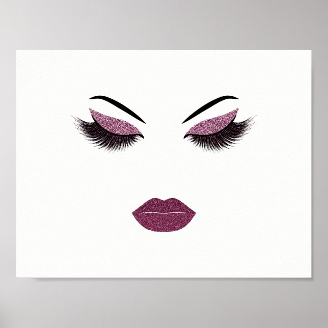 Makeup med glitter, effekt poster (Framsidan)