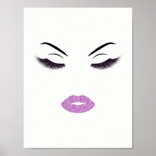 Makeup med glitter, effekt poster