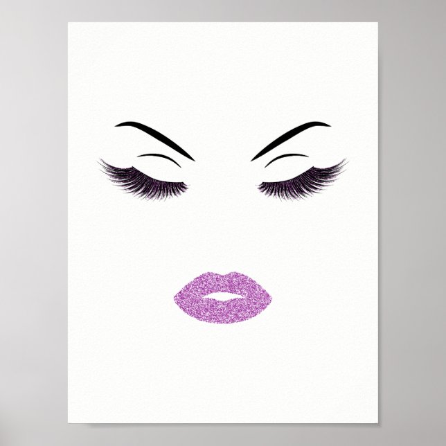 Makeup med glitter, effekt poster (Framsidan)