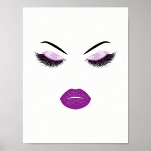 Makeup med glitter, effekt poster