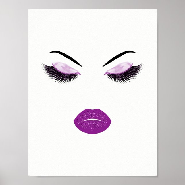 Makeup med glitter, effekt poster (Framsidan)