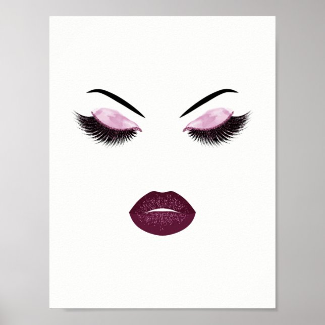 Makeup med glitter, effekt poster (Framsidan)