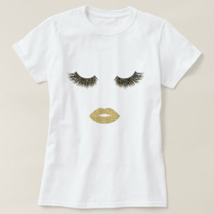 Makeup med glitter, effekt tröja