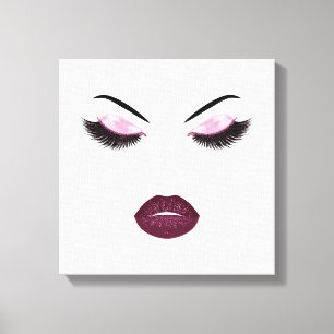 Makeup med glitter verkställer canvastryck