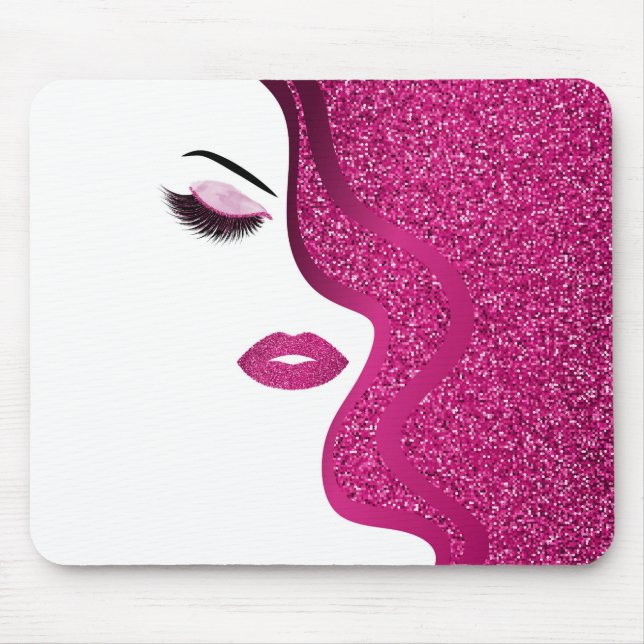 Makeup med glitter verkställer musmatta (Framsidan)