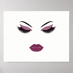 Makeup med glitter verkställer poster