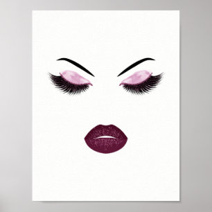 Makeup med glitter verkställer poster