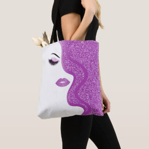 Makeup med glitter verkställer tygkasse